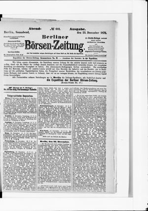 Berliner Börsen-Zeitung vom 23.12.1876