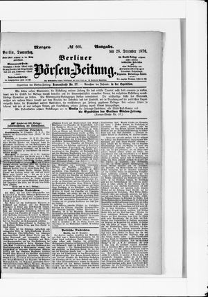 Berliner Börsen-Zeitung vom 28.12.1876
