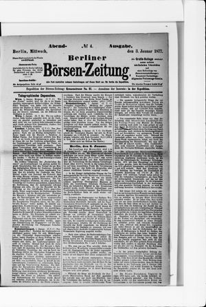 Berliner Börsen-Zeitung vom 03.01.1877