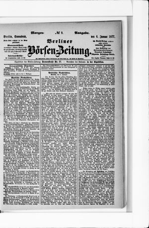 Berliner Börsen-Zeitung vom 06.01.1877