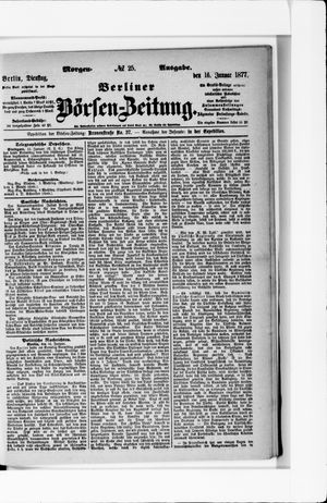 Berliner Börsen-Zeitung vom 16.01.1877