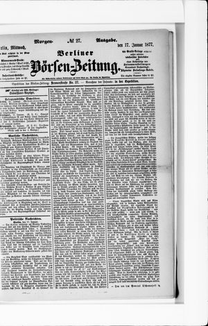 Berliner Börsen-Zeitung vom 17.01.1877