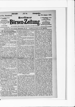 Berliner Börsen-Zeitung on Jan 20, 1877