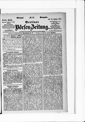 Berliner Börsen-Zeitung vom 26.01.1877