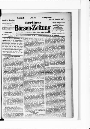 Berliner Börsen-Zeitung vom 26.01.1877