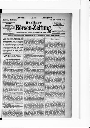 Berliner Börsen-Zeitung on Jan 31, 1877