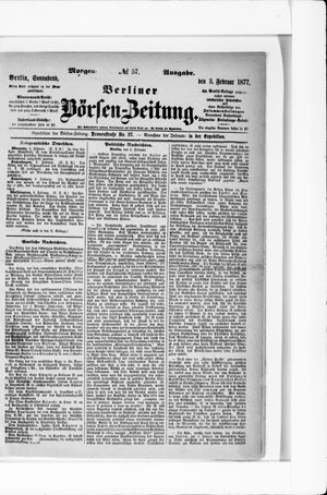 Berliner Börsen-Zeitung vom 03.02.1877