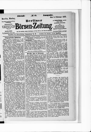 Berliner Börsen-Zeitung vom 05.02.1877