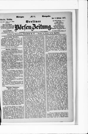 Berliner Börsen-Zeitung vom 06.02.1877