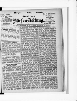 Berliner Börsen-Zeitung vom 18.02.1877