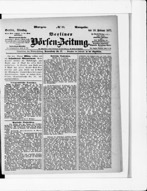 Berliner Börsen-Zeitung vom 20.02.1877