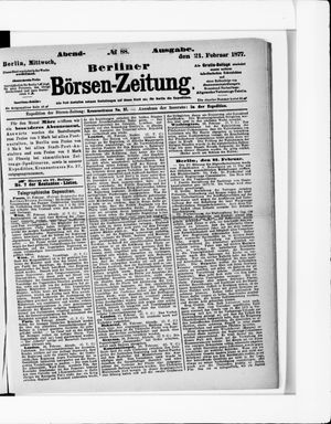 Berliner Börsen-Zeitung vom 21.02.1877