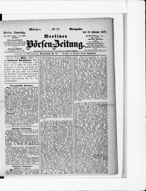 Berliner Börsen-Zeitung on Feb 22, 1877