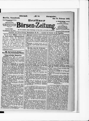Berliner Börsen-Zeitung vom 24.02.1877