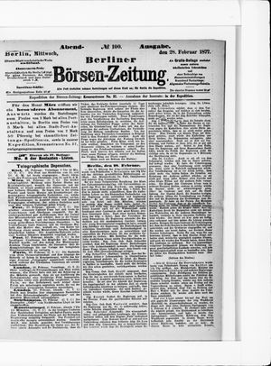 Berliner Börsen-Zeitung vom 28.02.1877