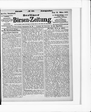 Berliner Börsen-Zeitung vom 03.03.1877