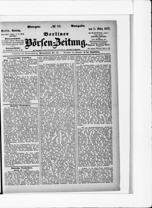 Berliner Börsen-Zeitung vom 11.03.1877