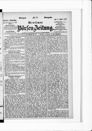 Berliner Börsen-Zeitung vom 05.04.1877