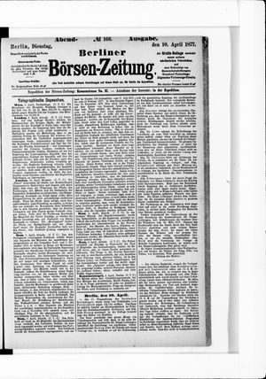 Berliner Börsen-Zeitung vom 10.04.1877