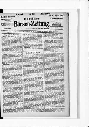 Berliner Börsen-Zeitung vom 11.04.1877