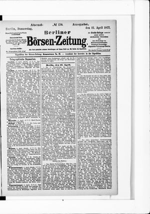 Berliner Börsen-Zeitung vom 12.04.1877