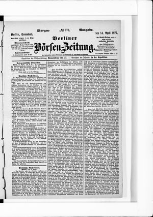 Berliner Börsen-Zeitung vom 14.04.1877