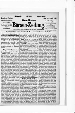 Berliner Börsen-Zeitung vom 20.04.1877