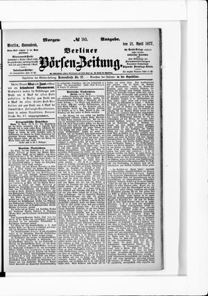 Berliner Börsen-Zeitung vom 21.04.1877