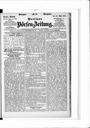 Berliner Börsen-Zeitung vom 25.04.1877