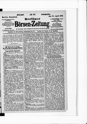Berliner Börsen-Zeitung vom 28.04.1877