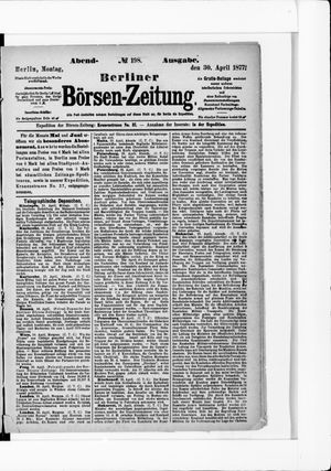 Berliner Börsen-Zeitung vom 30.04.1877