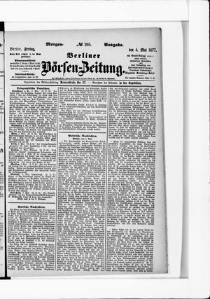 Berliner Börsen-Zeitung vom 04.05.1877