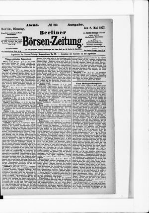 Berliner Börsen-Zeitung vom 08.05.1877