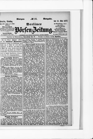Berliner Börsen-Zeitung vom 15.05.1877