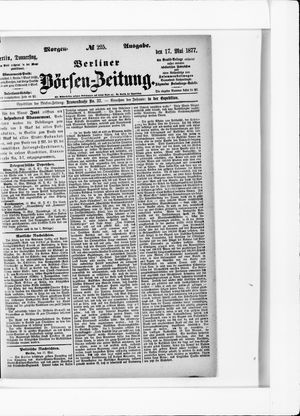 Berliner Börsen-Zeitung vom 17.05.1877