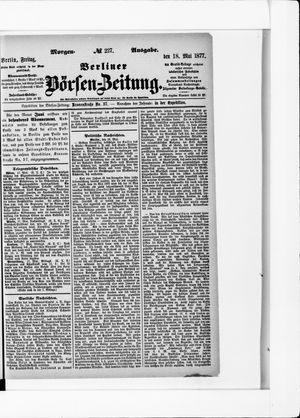 Berliner Börsen-Zeitung on May 18, 1877