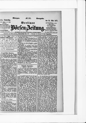 Berliner Börsen-Zeitung vom 24.05.1877