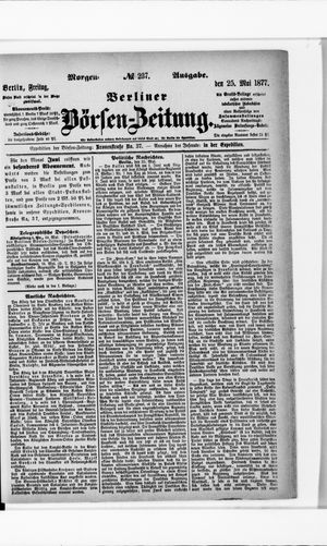 Berliner Börsen-Zeitung vom 25.05.1877