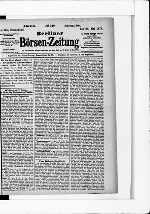 Berliner Börsen-Zeitung vom 26.05.1877