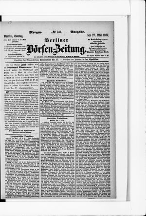 Berliner Börsen-Zeitung vom 27.05.1877