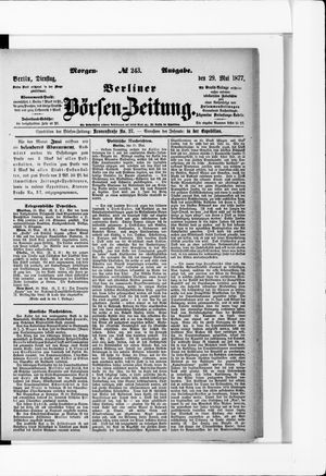 Berliner Börsen-Zeitung vom 29.05.1877