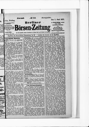 Berliner Börsen-Zeitung vom 01.06.1877