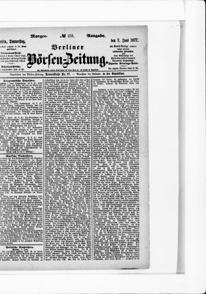 Berliner Börsen-Zeitung vom 07.06.1877