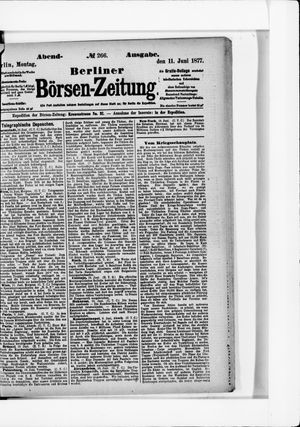 Berliner Börsen-Zeitung vom 11.06.1877