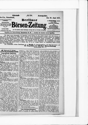 Berliner Börsen-Zeitung vom 16.06.1877