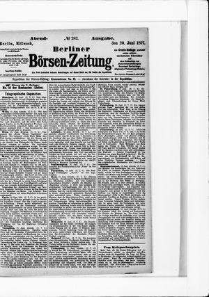 Berliner Börsen-Zeitung vom 20.06.1877