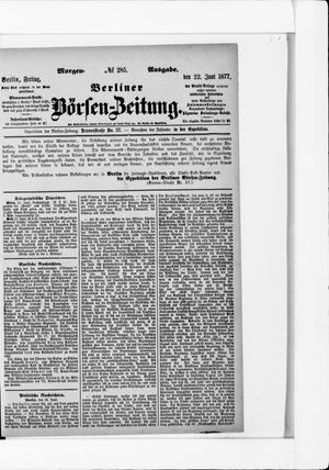 Berliner Börsen-Zeitung vom 22.06.1877