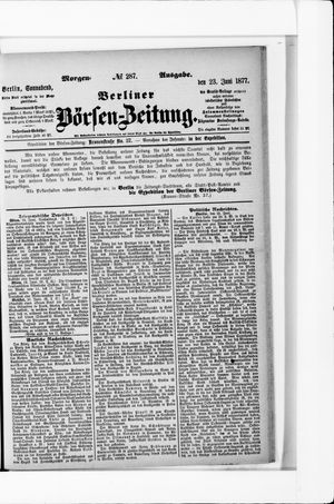 Berliner Börsen-Zeitung vom 23.06.1877