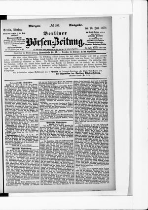 Berliner Börsen-Zeitung vom 26.06.1877