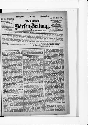 Berliner Börsen-Zeitung vom 28.06.1877